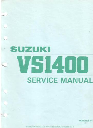 GENUINE SUZUKI VS1400 VULCAN Service Manual VS 1400