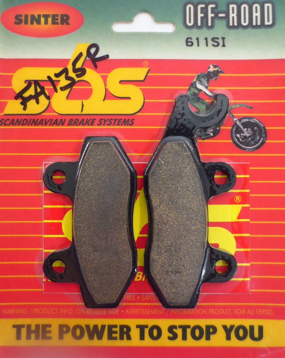 SBS Sintered Brake Pads Kawasaki KDX200 KDX250 KX125 KX250 KX500