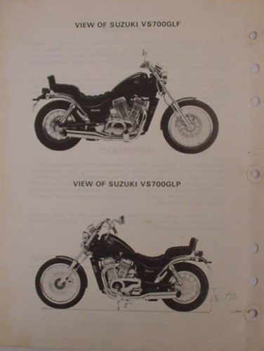 GENUINE SUZUKI VS700GL INTRUDER SERVICE  NICE PAGES