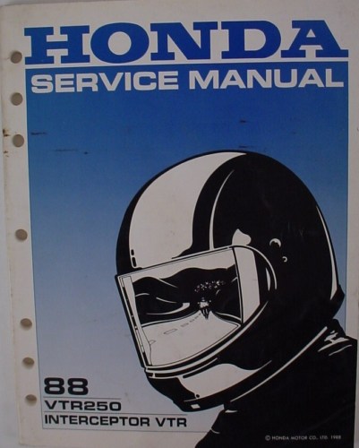 GENUINE HONDA VTR250 INTERCEPTOR VTR 88 Service Manual