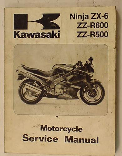 Factory KAWASAKI 1990 NINJA ZX6 ZZ R600 ZZ R500 SERVICE