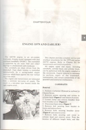 SUZUKI CLYMER M370 GS750 GS 750 SERVICE MANUAL 77-82