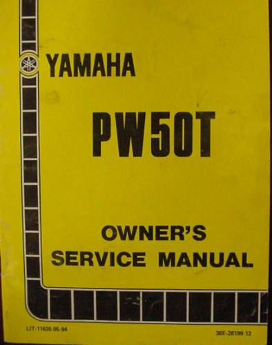 GENUINE YAMAHA PW50T OWNERS SERVICE MANUAL EXTRA NICE!