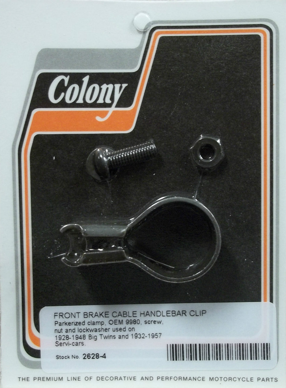 BRAKE CABLE HANDLEBAR CLIP HARLEY KNUCKLEHEAD SERVI-CAR 2628-4