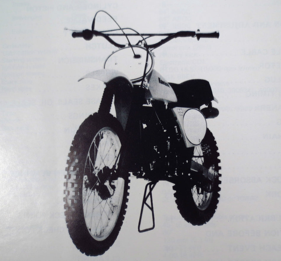 Factory KAWASAKI KX125 A4 Owner's and Service Manual