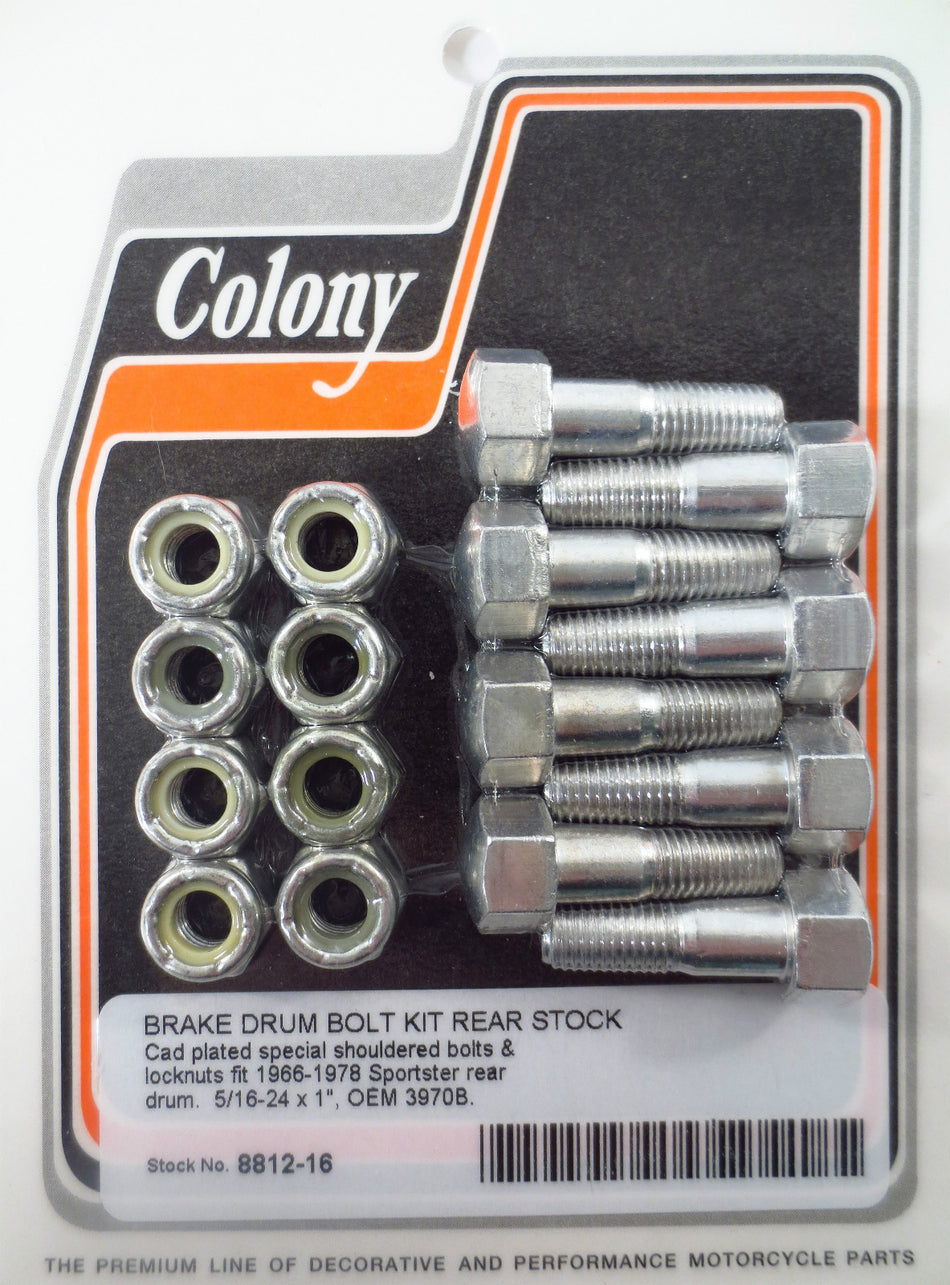 Harley Sportster Rear Brake Drum Bolt Kit Genuine Style Cad