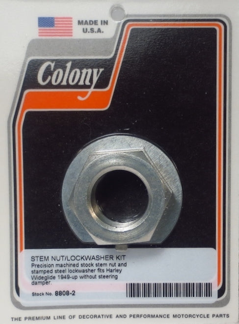 FORK STEM NUT KIT Harley Panhead Shovelhead 8808-2