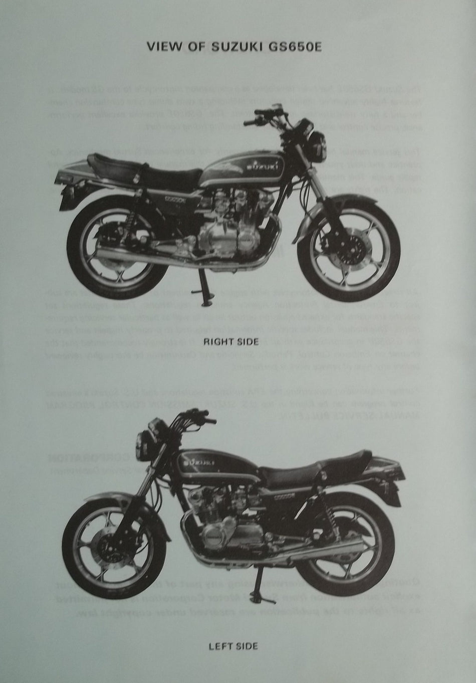 GENUINE SUZUKI GS650E SERVICE MANUAL GS 650 E EZ VERY NICE!