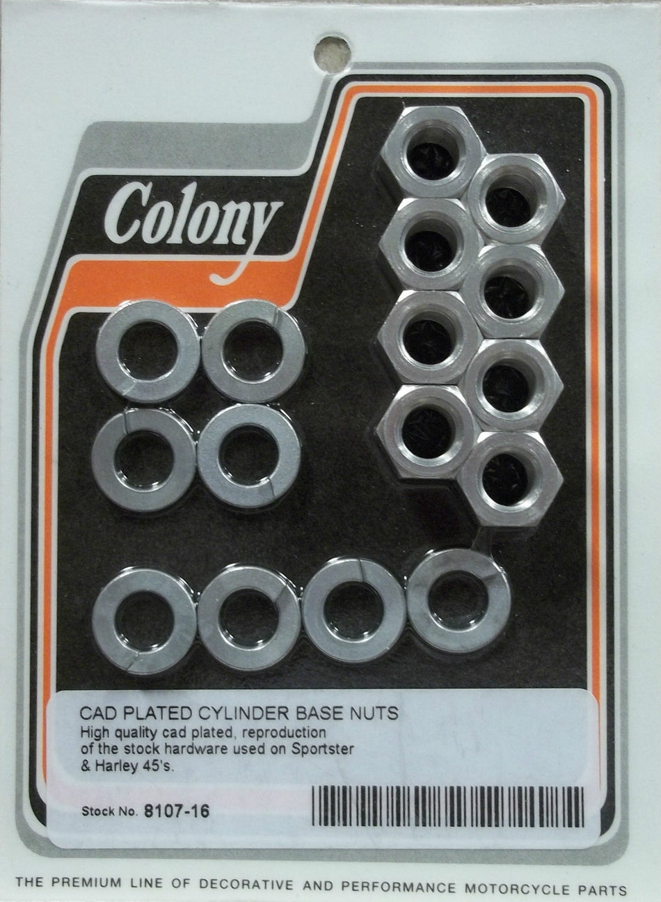 CYLINDER BASE NUTS Harley Sportster WL 45 Servi-Car 8107-16