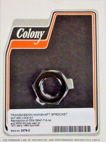 COUNTERSHAFT SPROCKET NUT & LOCK KIT HARLEY SPORTSTER