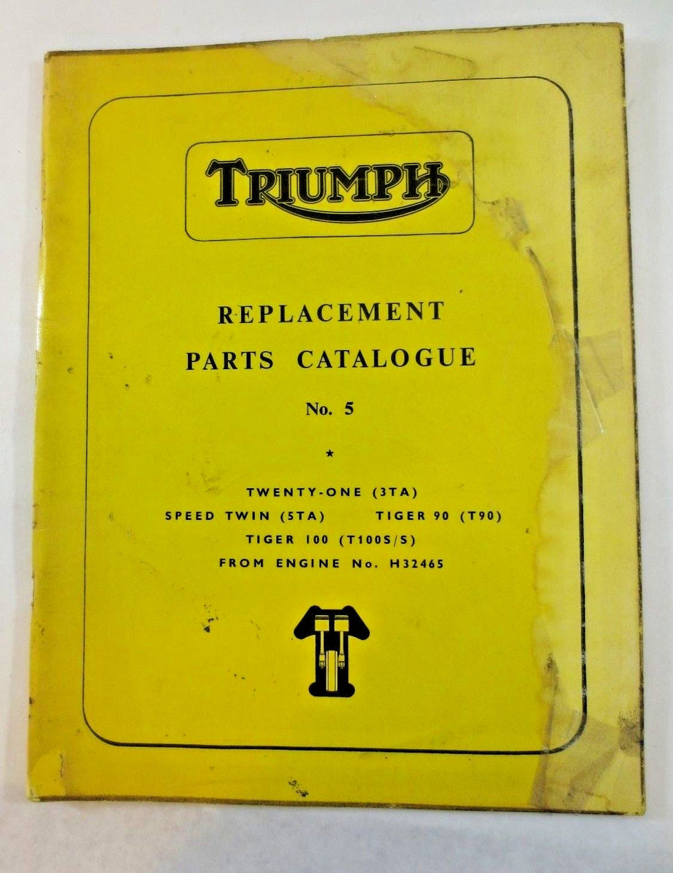 Triumph Replacement Parts Catalogue No. 5 3TA 5TA T90 T100S/S