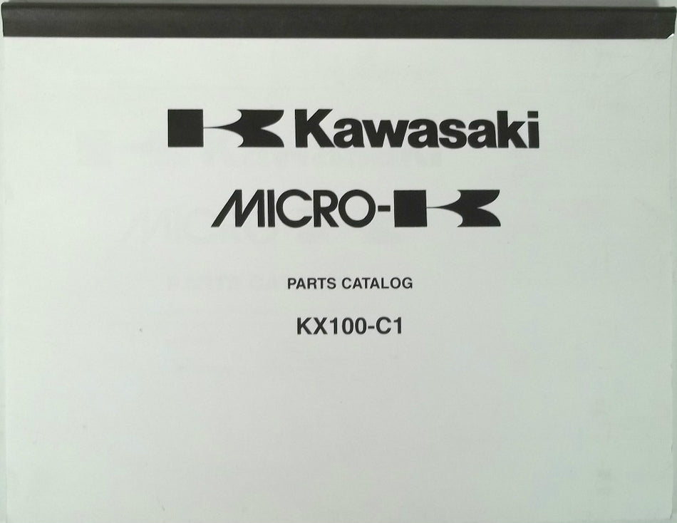 GENUINE KAWASAKI KX100-C1 PARTS LIST CATALOG 1998