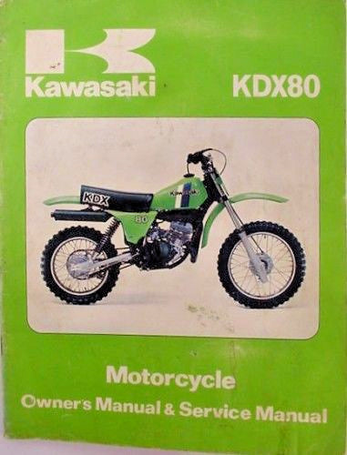 KAWASAKI KDX80 KDX80-A1 OWNERS & SERVICE MANUAL + EXTRA