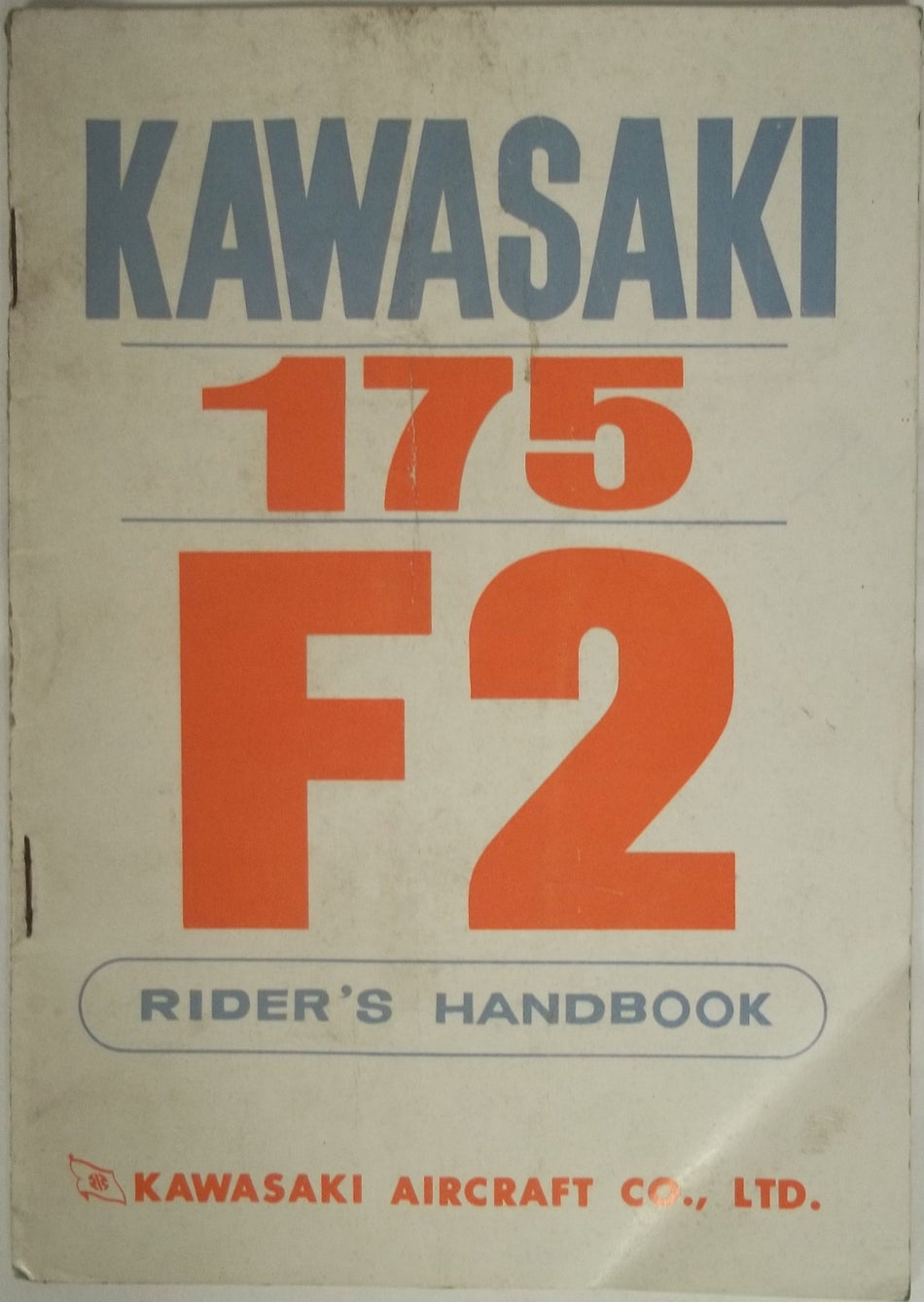 GENUINE KAWASAKI 175 F2 RIDER'S HANDBOOK Great Photos Vintage Very Nice!