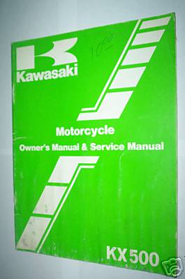 FACTORY Kawasaki KX500 A2 1984 SERVICE MANUAL