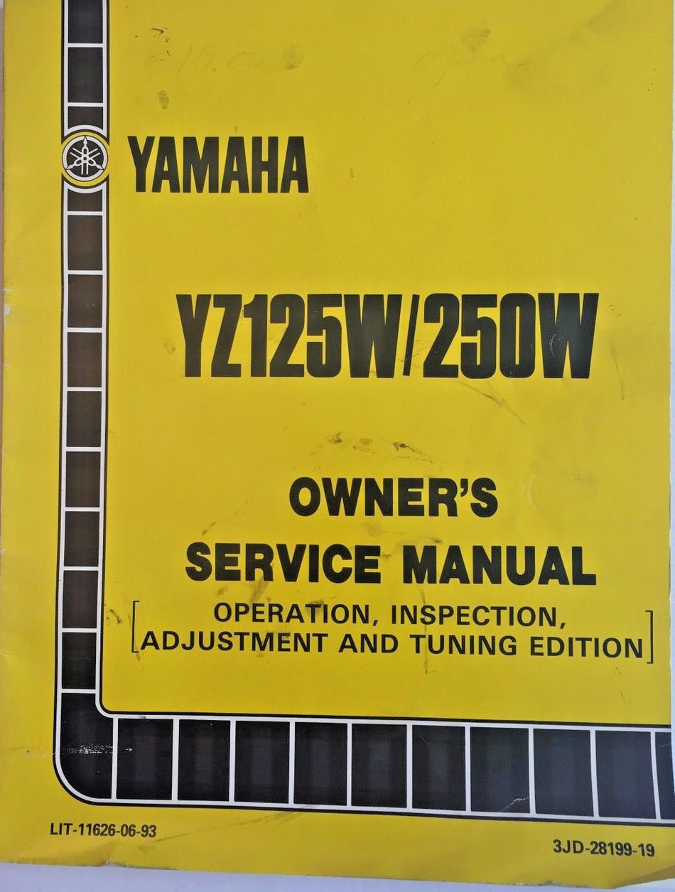 GENUINE YAMAHA YZ125W/250W OWNER'S SERVICE MANUAL