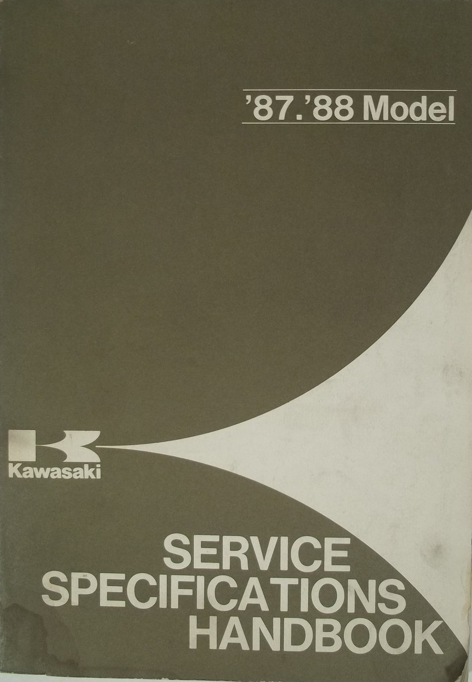 GENUINE KAWASAKI SERVICE SPECIFICATIONS HANDBOOK 87-88