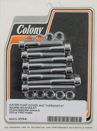 CHROME WATER PUMP COVER MOUNT KIT HARLEY VROD VRSC 2170-9