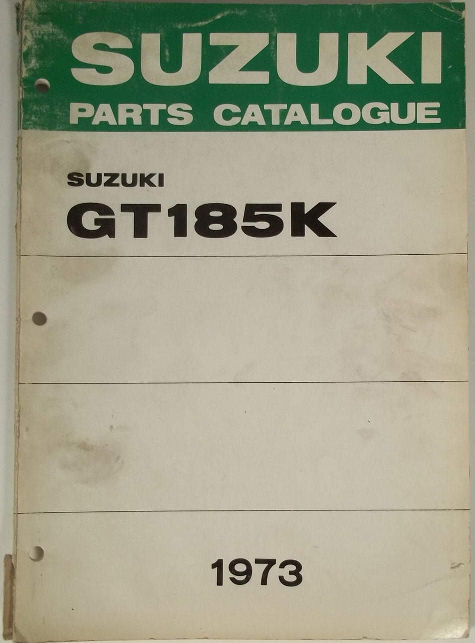GENUINE SUZUKI GT185K PARTS CATALOGUE GT 185 K 1973 NICE VINTAGE!