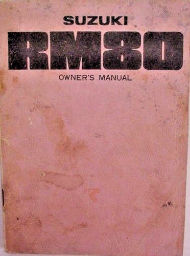 GENUINE SUZUKI OWNER'S MANUAL RM80 RM 80 VINTAGE-NICE