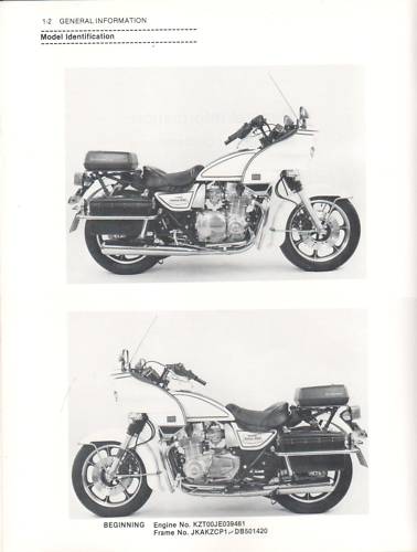 KAWASAKI KZ1000-P5 POLICE SERVICE MANUAL SUPPLEMENT