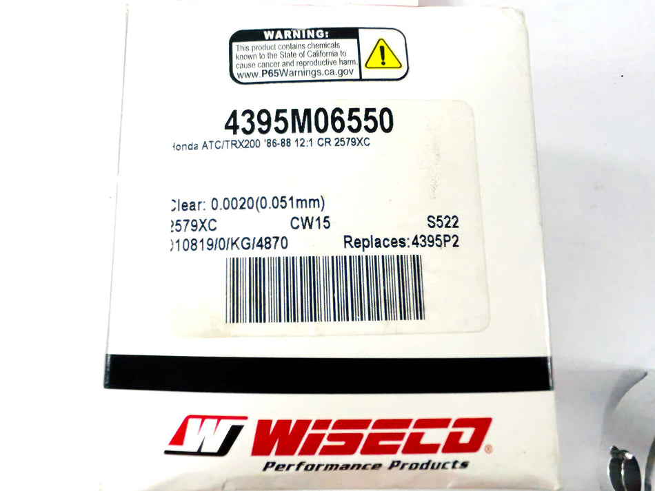 86-88 HONDA ATC TRX200 WISECO PISTON 4395M06550