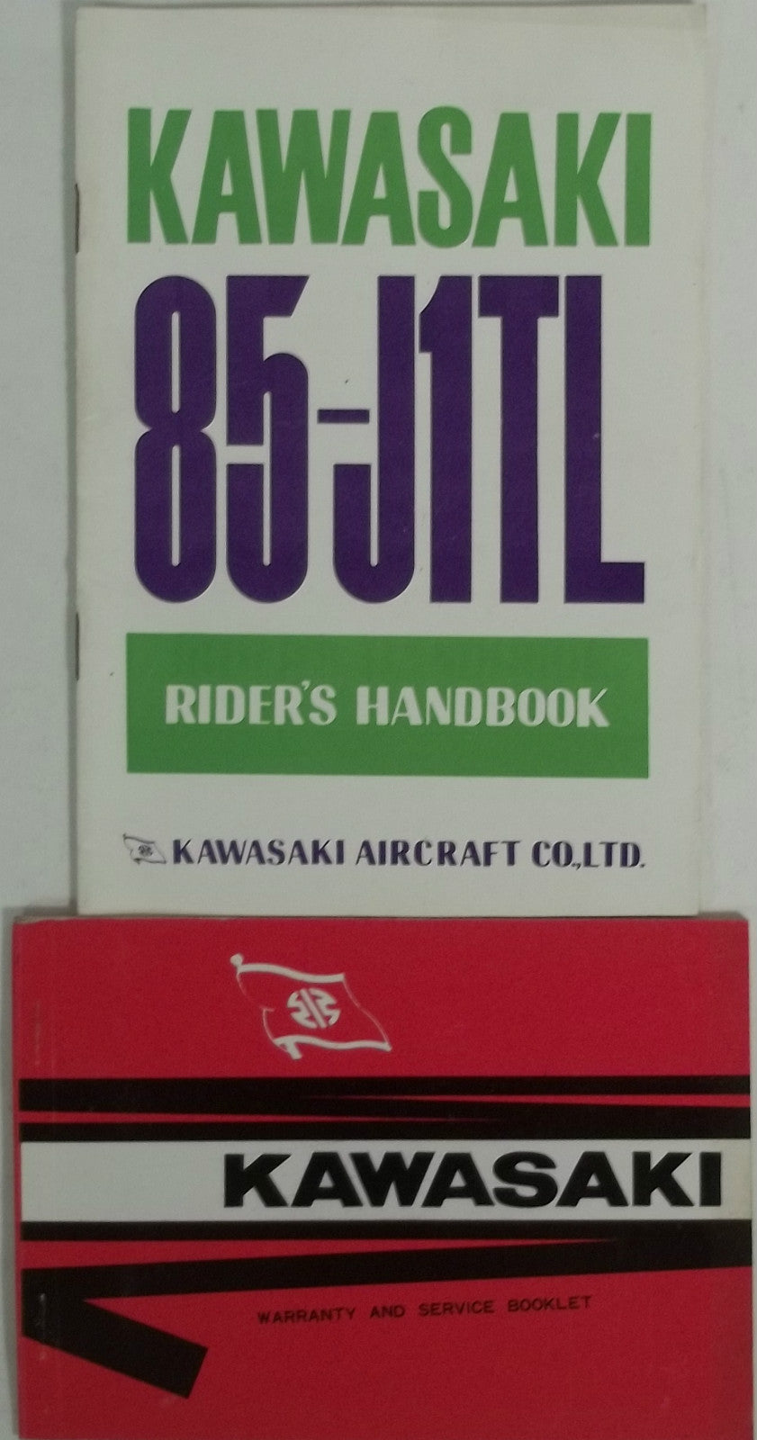 KAWASAKI 85 J1TL RIDER'S HANDBOOK with Warranty Booklet VINTAGE! VERY NICE!