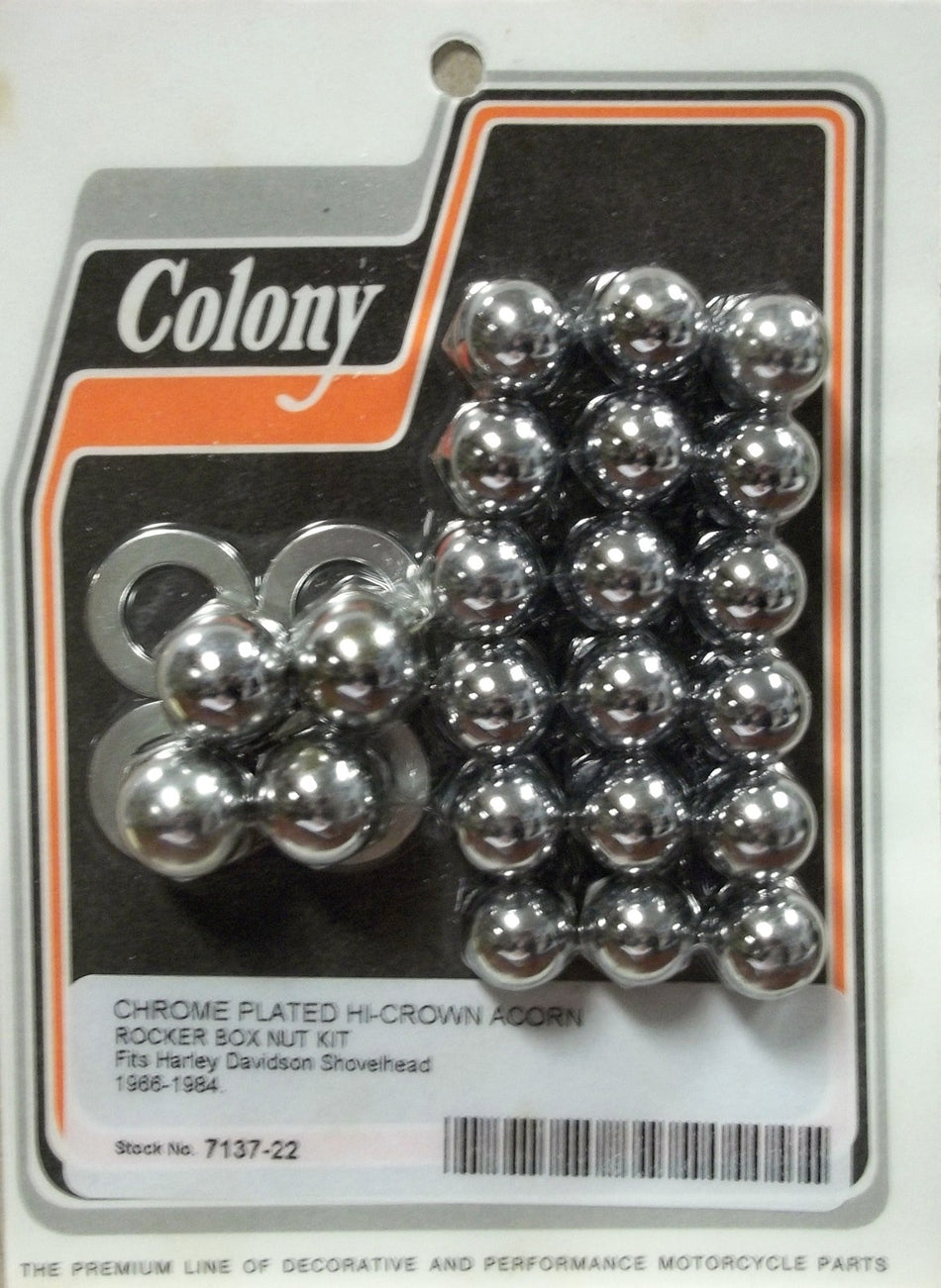CHROME ACORN ROCKER BOX NUT Harley Shovelhead Chopper