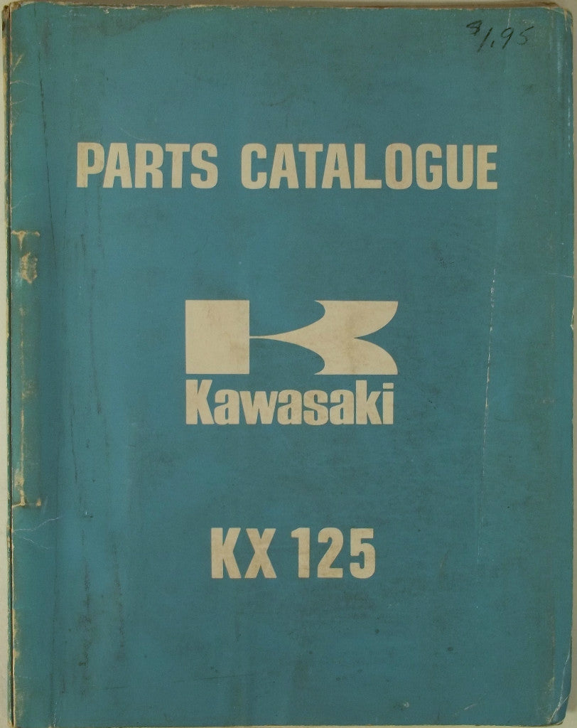 GENUINE KAWASAKI Model KX125 PARTS LIST CATALOGUE & KX125A Exclusive Parts List