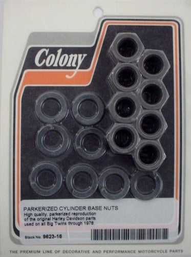 PARKERIZED CYLINDER BASE NUTS HARLEY KNUCKLE PAN SHOVEL 9623-16