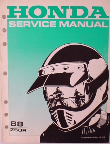 HONDA Z50R MINIBIKE 1988 '88 Service Manual EXTRA CLEAN