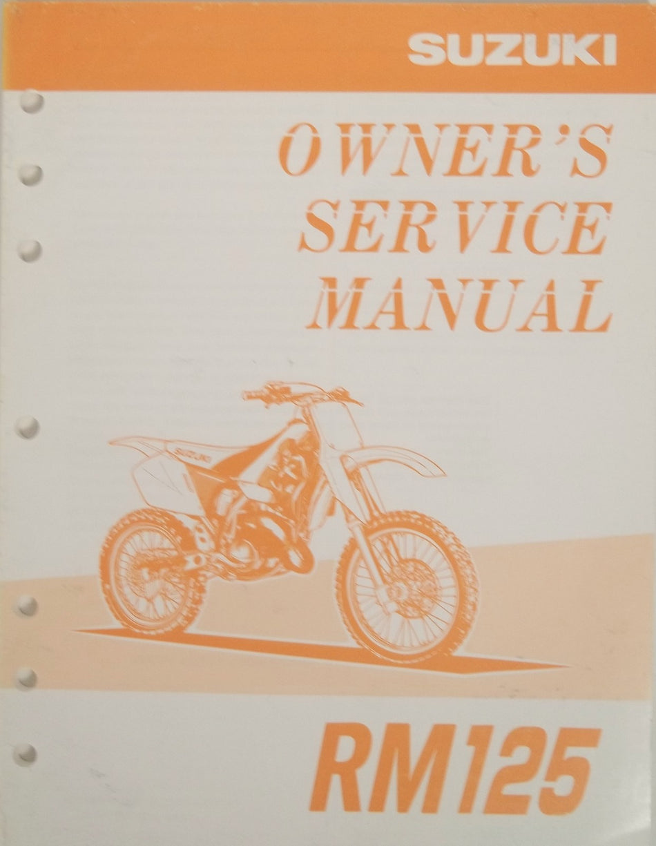 GENUINE SUZUKI RM125 OWNERS SERVICE MANUAL RM 125 VERY NICE!!!
