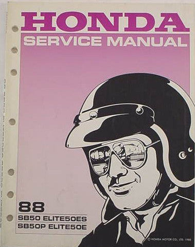 HONDA SB50 ELITE-50-ES SB50P ELITE-50-E 88 SERVICE MINT