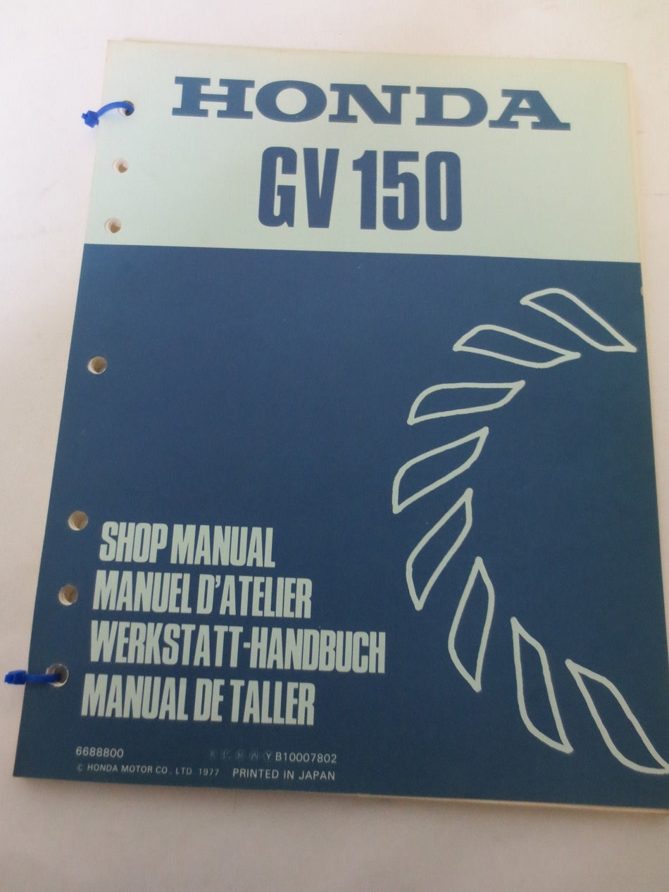 OEM Honda GV150 Shop Manual Engine with Flat Rate Manual