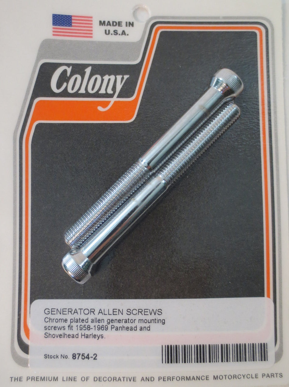 HARLEY PANHEAD SHOVELHEAD Chrome Generator Allen Screw Kit