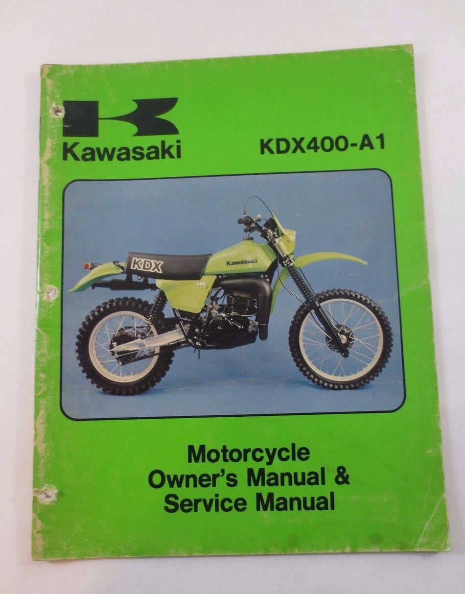 GENUINE KAWASAKI KDX400-A1 KDX400 OWNERS SERVICE MANUAL
