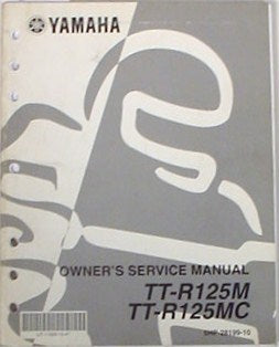 GENUINE YAMAHA TT-R125M TT-R125MC OWNERS SERVICE MANUAL