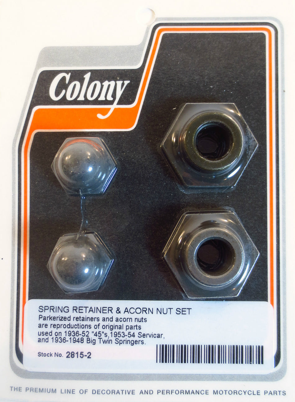 Harley Knucklehead WL Servi-Car Springer Fork Retainer and Nut Set 2815-2
