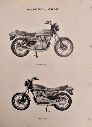 GENUINE SUZUKI  GS650E  SERVICE MANUAL with SUPPLEMENT