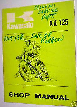 FACTORY Kawasaki KX125 KX 125 SHOP MANUAL