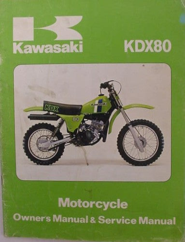 KAWASAKI KDX80 1981 KDX80-A2 OWNERS and SERVICE MANUAL