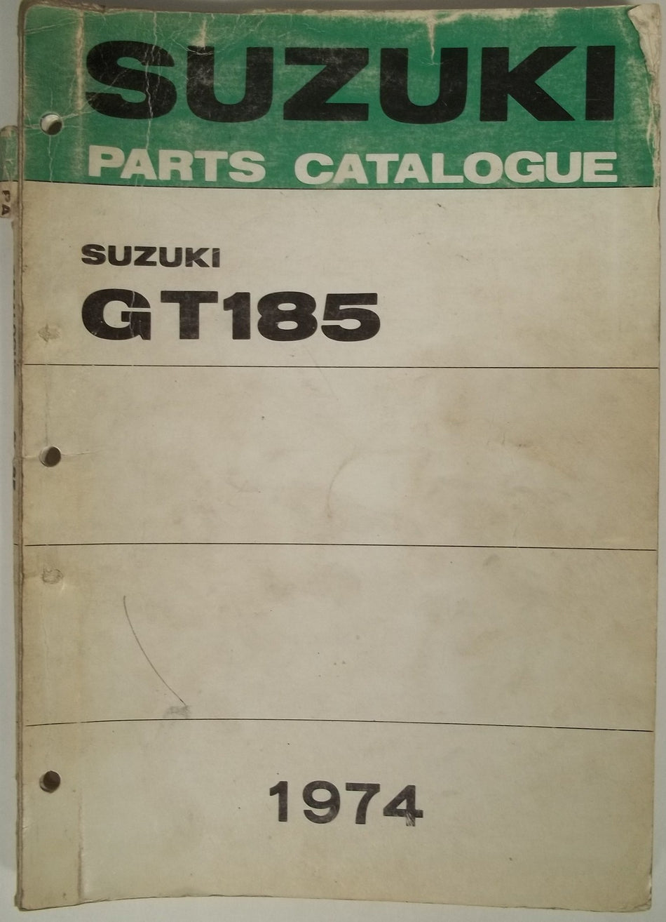 GENUINE SUZUKI GT185 PARTS CATALOGUE GT185K GT185L 1974 NICE VINTAGE!
