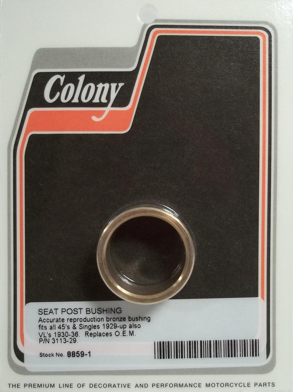 SEAT POST BUSHING HARLEY WL VL SERVI-CAR RL SINGLES 8859-1
