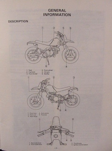 GENUINE YAMAHA PW50T OWNERS SERVICE MANUAL EXTRA NICE!