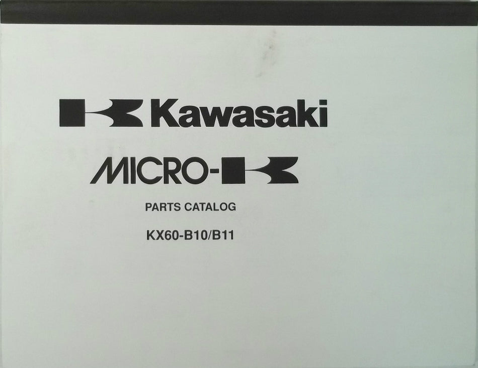 GENUINE KAWASAKI KX60-B10 B11 PARTS LIST CATALOG 94-95
