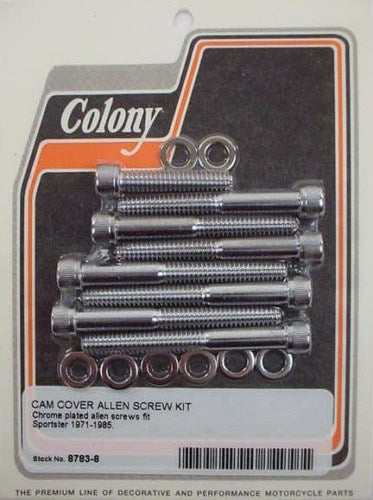 CHROME CAM COVER ALLEN SCREW KIT HARLEY SPORTSTER