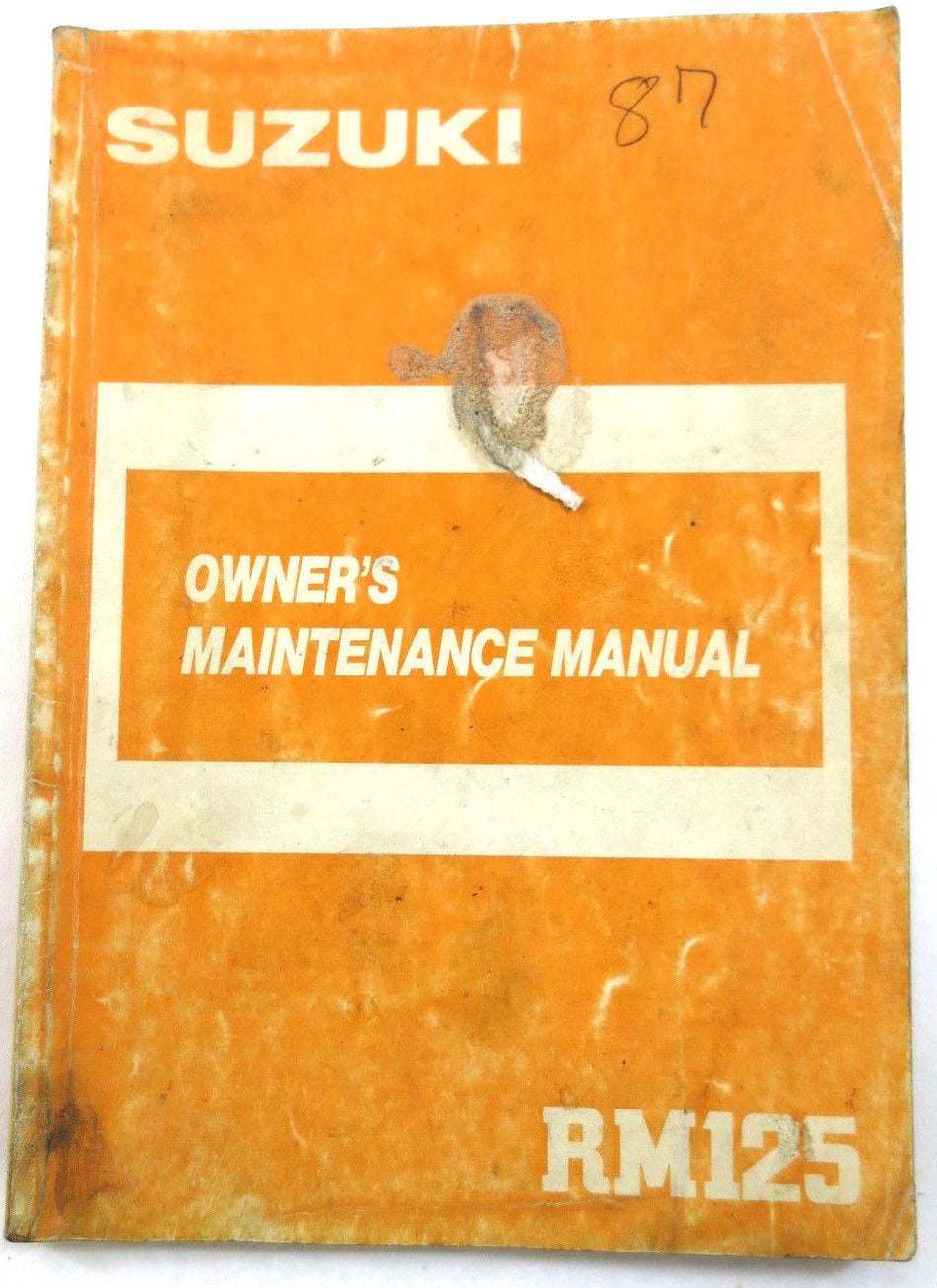 SUZUKI RM125 OWNER'S MAINTENANCE MANUAL 99011-01B21-03A