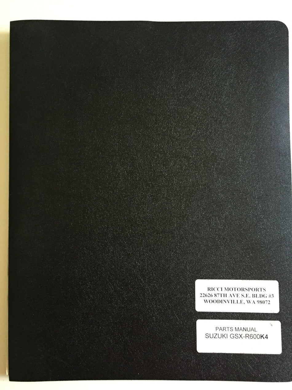 SUZUKI GSX-R600K4 PARTS BOOK MANUAL