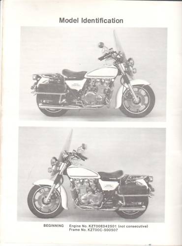KAWASAKI KZ1000-C1A POLICE SERVICE MANUAL SUPPLEMENT