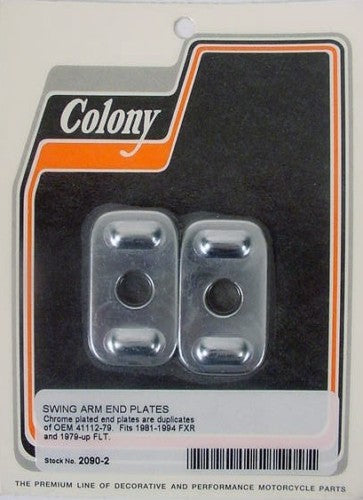 CHROME SWING ARM END PLATES HARLEY FXR FLT 2090-2
